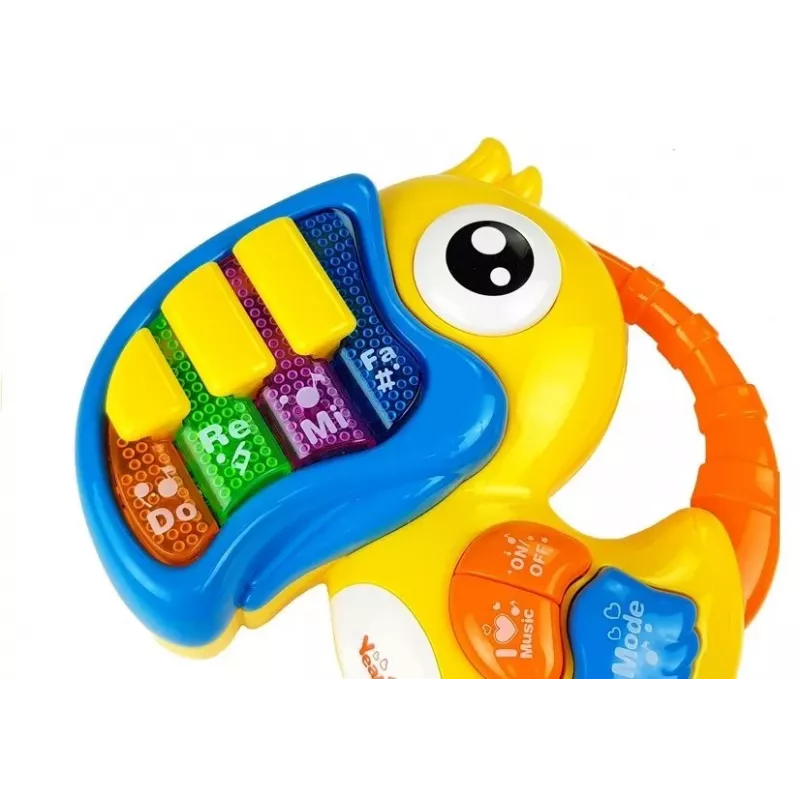 LEAN TOYS pianoforte pappagallo educativo primo apprendimento giallo