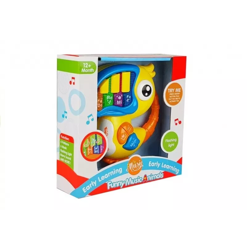 LEAN TOYS pianoforte pappagallo educativo primo apprendimento giallo