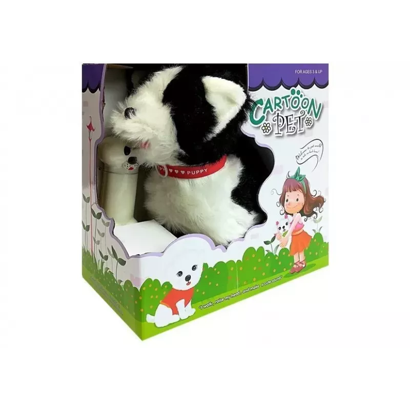 LEAN TOYS Cane al guinzaglio husky interattivo