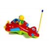 LEAN TOYS Aereo R/C per bambini con radiocomando a volante rosso