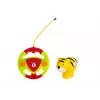 LEAN TOYS Aereo R/C per bambini con radiocomando a volante rosso
