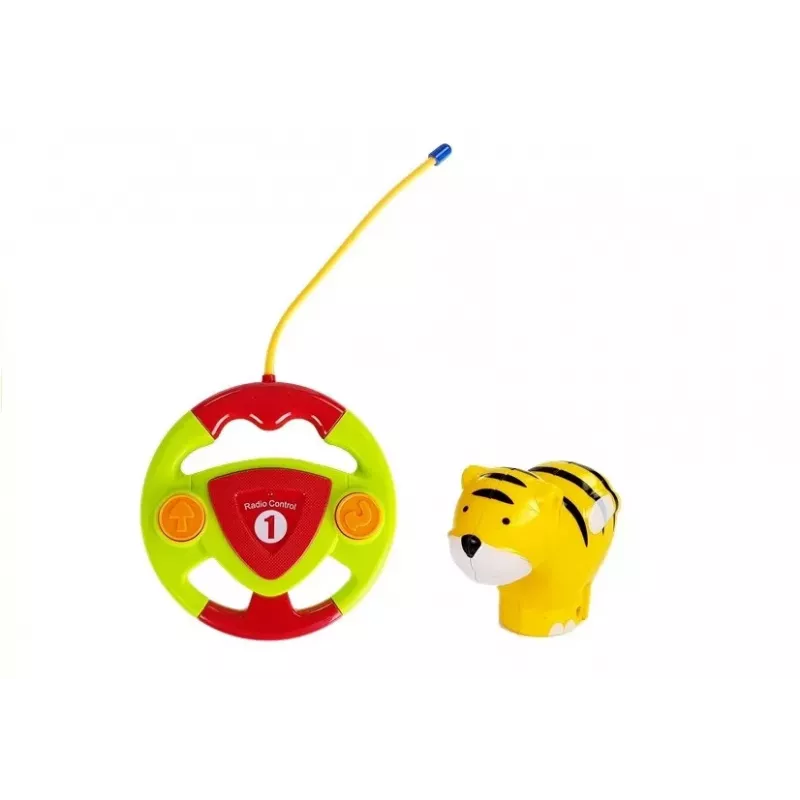 LEAN TOYS Aereo R/C per bambini con radiocomando a volante rosso