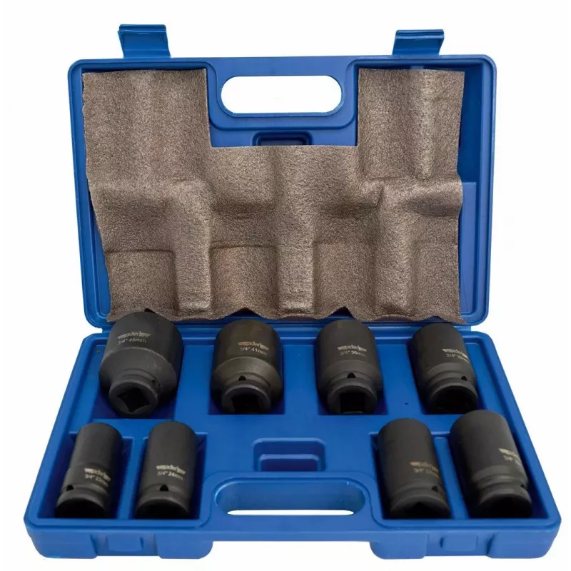 ADLER Set di bussole per avvitatore a impulsi 3/4