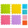 LEAN TOYS tappetino puzzle sensoriale in silicone percorso sensoriale multicolore 25 cm 12 pz.