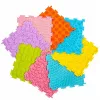 LEAN TOYS tappetino puzzle sensoriale in silicone percorso sensoriale multicolore 25 cm 12 pz.