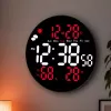 LEAN orologio da parete digitale LED data temperatura umidità allarme telecomando 25 cm