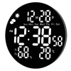 LEAN orologio da parete digitale LED data temperatura umidità allarme telecomando 25 cm