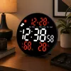 LEAN orologio da parete digitale LED data temperatura umidità allarme telecomando 25 cm