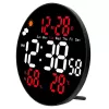 LEAN orologio da parete digitale LED data temperatura umidità allarme telecomando 25 cm