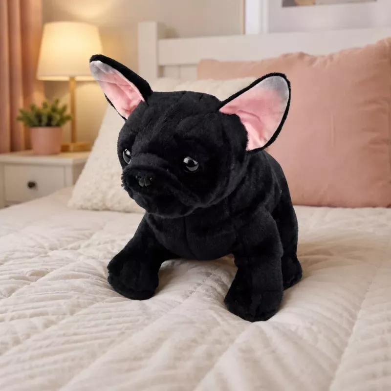 LEAN TOYS peluche bulldog francese nero 22 cm