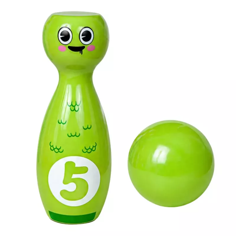 LEAN TOYS bowling con faccine sorridenti gioco educativo per bambini sport di abilità 10 pezzi