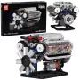LEAN TOYS Mattoncini motore V8 modello meccanico con pistoni mobili, 552 pezzi