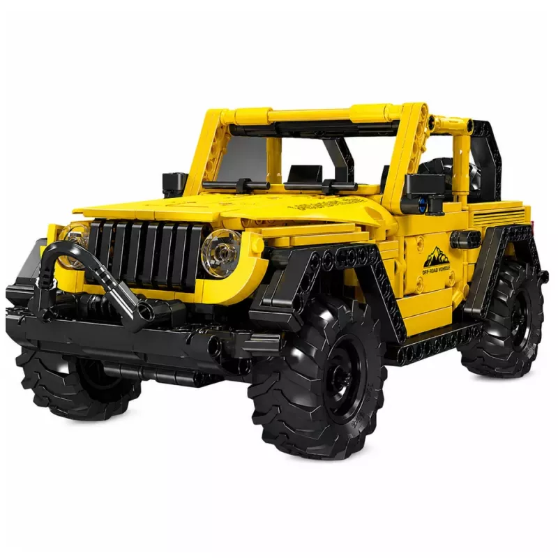 LEAN TOYS Mattoncini auto fuoristrada Wrangler giallo 746 pezzi