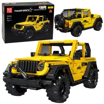 LEAN TOYS Mattoncini auto fuoristrada Wrangler giallo 746 pezzi