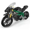 LEAN TOYS Mattoncini da costruzione moto sportiva nera 656 pz.