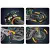 LEAN TOYS Mattoncini da costruzione moto sportiva nera 656 pz.