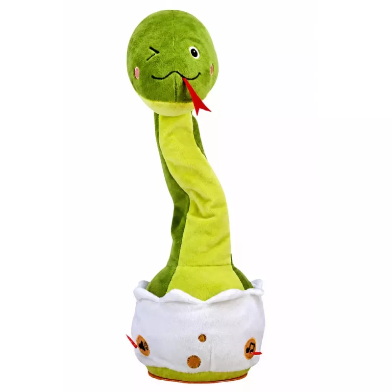 LEAN TOYS Serpente danzante di peluche suoni musicali interattivi mascotte verde