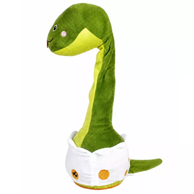 LEAN TOYS Serpente danzante di peluche suoni musicali interattivi mascotte verde
