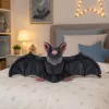 LEAN TOYS Peluche pipistrello con ali pieghevoli grigio 57 cm