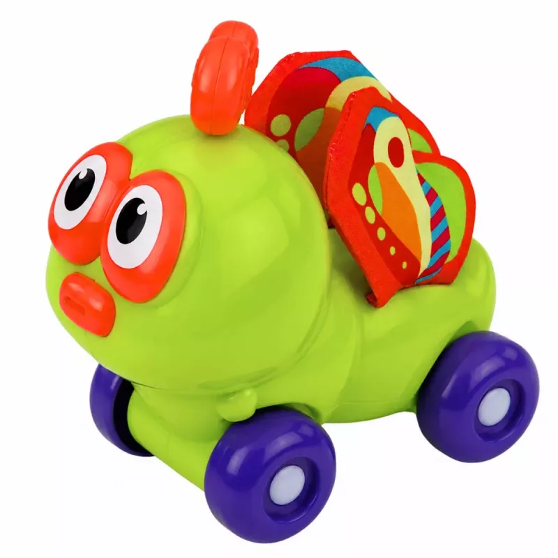 LEAN TOYS Giocattolo sensoriale auto ape interattivo per bambini piccoli verde
