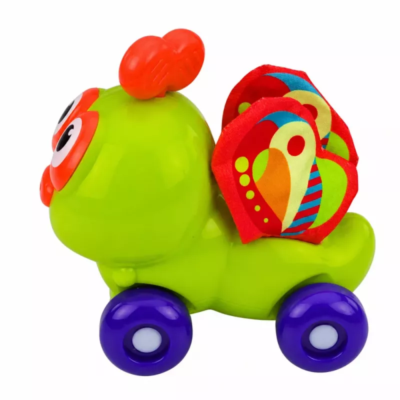 LEAN TOYS Giocattolo sensoriale auto ape interattivo per bambini piccoli verde