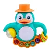 LEAN TOYS Giocattolo interattivo pinguino pianoforte tamburo perline palla sonaglio