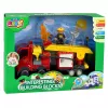 LEAN TOYS Camion dei pompieri motorizzato con pompiere set mattoncini