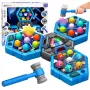 LEAN TOYS Gioco arcade Whack-A-Mole creature per 3 giocatori, 3 modalità, martelli luminosi