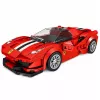 LEAN TOYS Mattoncini costruzione auto sportiva auto da corsa vetrina rossa 364 pezzi