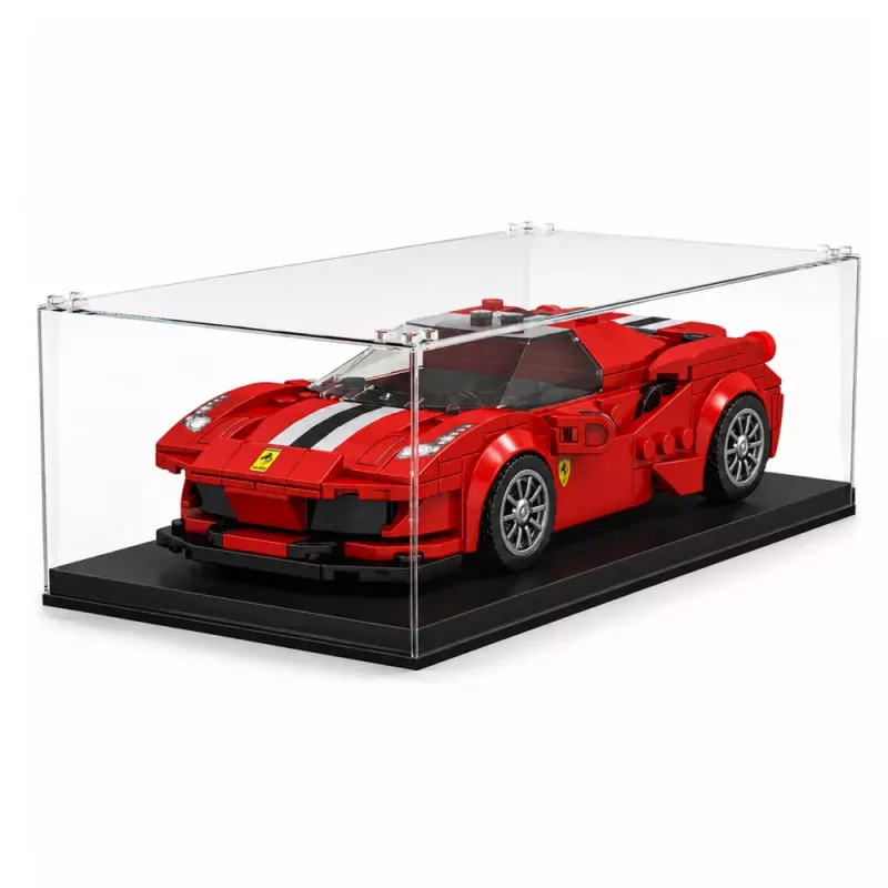 LEAN TOYS Mattoncini costruzione auto sportiva auto da corsa vetrina rossa 364 pezzi