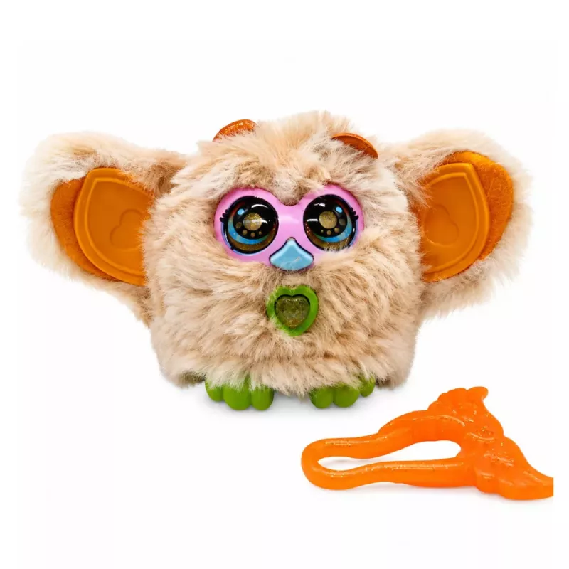 LEAN TOYS Genie Pets creatura interattiva con luci e suoni ciondolo beige