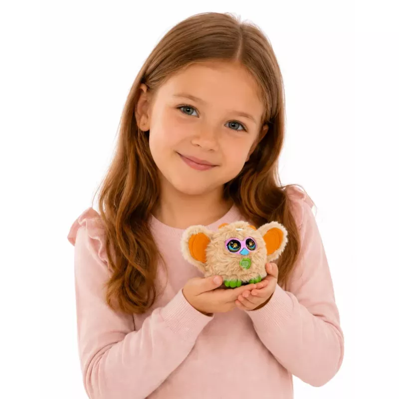 LEAN TOYS Genie Pets creatura interattiva con luci e suoni ciondolo beige