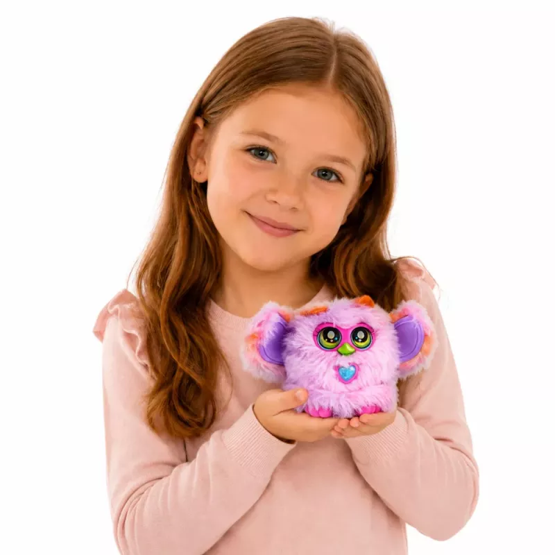 LEAN TOYS Genie Pets creatura interattiva con luci e suoni ciondolo viola