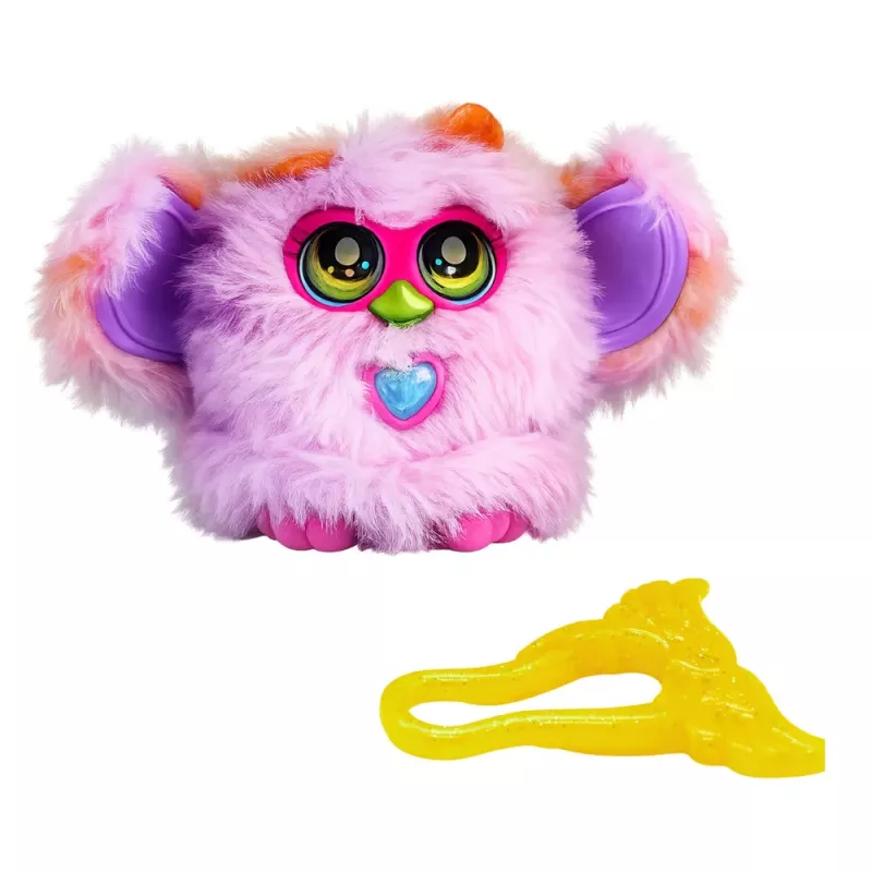 LEAN TOYS Genie Pets creatura interattiva con luci e suoni ciondolo viola