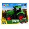LEAN TOYS Trattore agricolo ruote in gomma verde 1:24