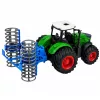 LEAN TOYS Trattore agricolo con rullo verde 1:24