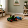 LEAN TOYS Trattore agricolo con rullo verde 1:24