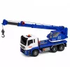 LEAN TOYS Camion con gru da cantiere regolabile luci e suoni - blu