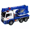 LEAN TOYS Camion con gru da cantiere regolabile luci e suoni - blu