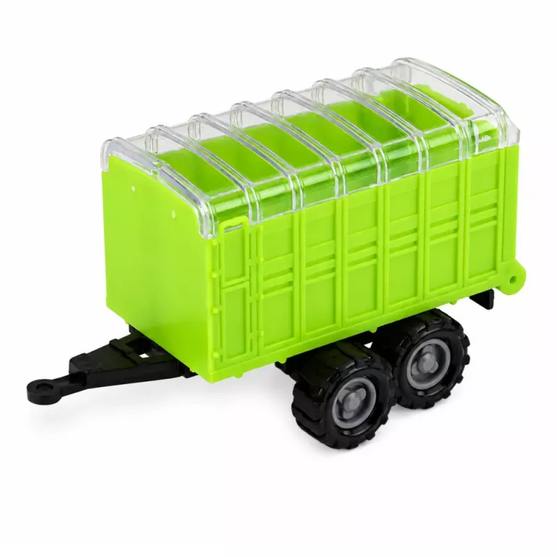 LEAN TOYS Set veicoli agricoli trattore trincia rimorchi 1:68 4 pz.