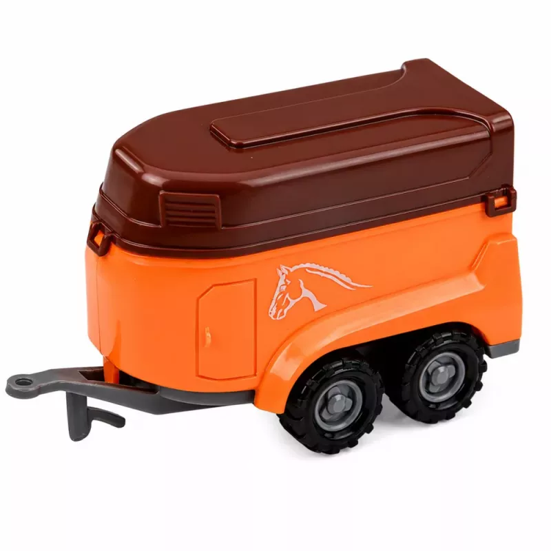 LEAN TOYS Set veicoli agricoli trattore trincia rimorchi 1:68 4 pz.