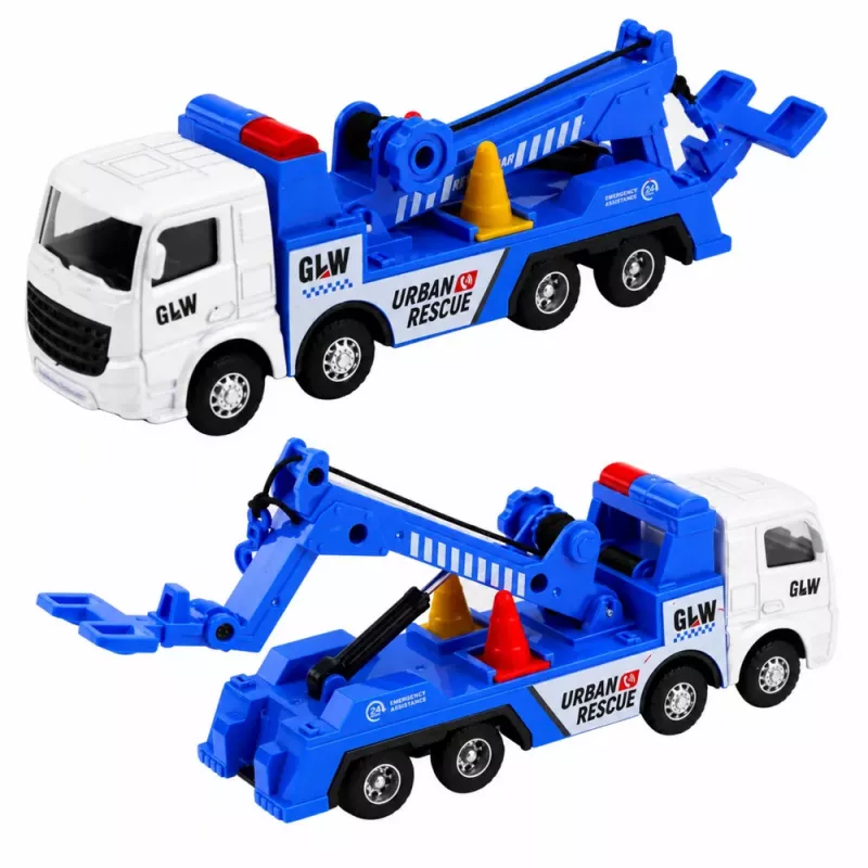 LEAN TOYS Camion con braccio cabina in metallo gancio regolabile 1:55