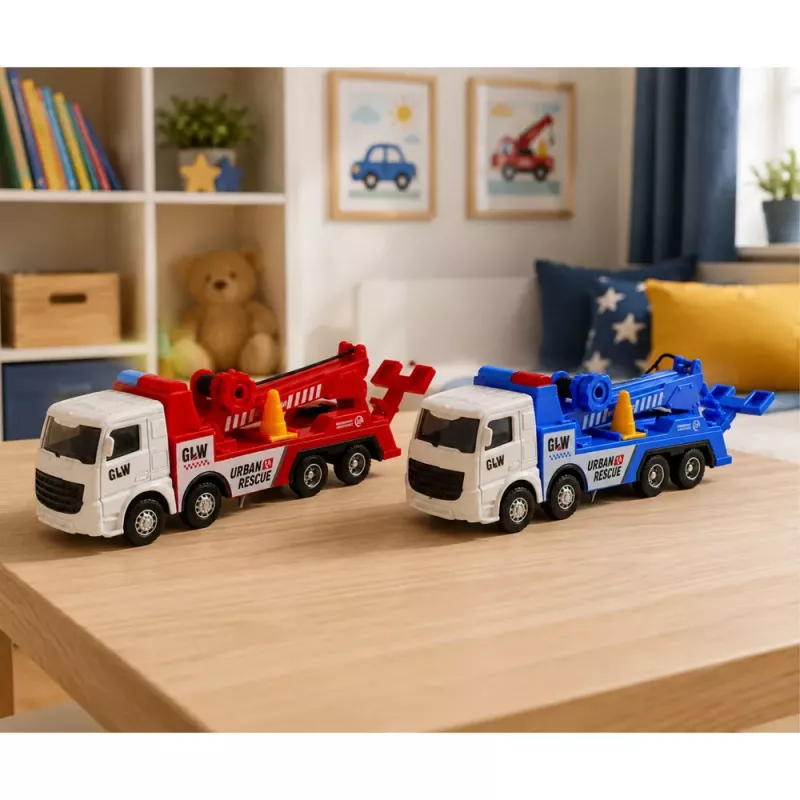 LEAN TOYS Camion con braccio cabina in metallo gancio regolabile 1:55