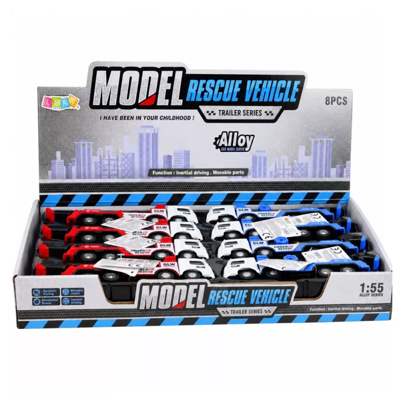 LEAN TOYS Camion con braccio cabina in metallo gancio regolabile 1:55