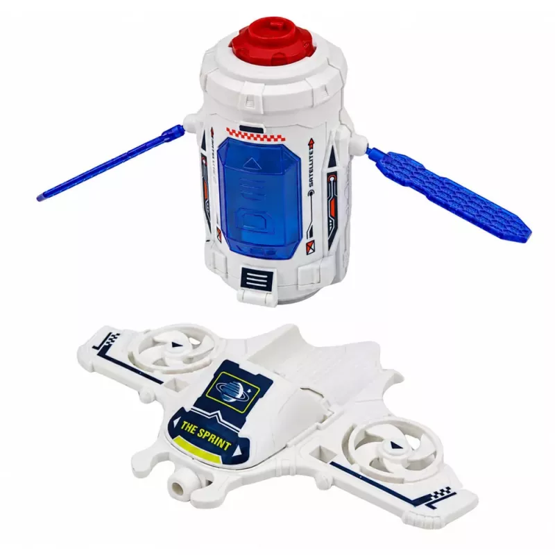 LEAN TOYS Set spazio razzo shuttle drone astronauta satellite veicolo