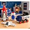 LEAN TOYS Set spazio razzo shuttle drone astronauta satellite veicolo