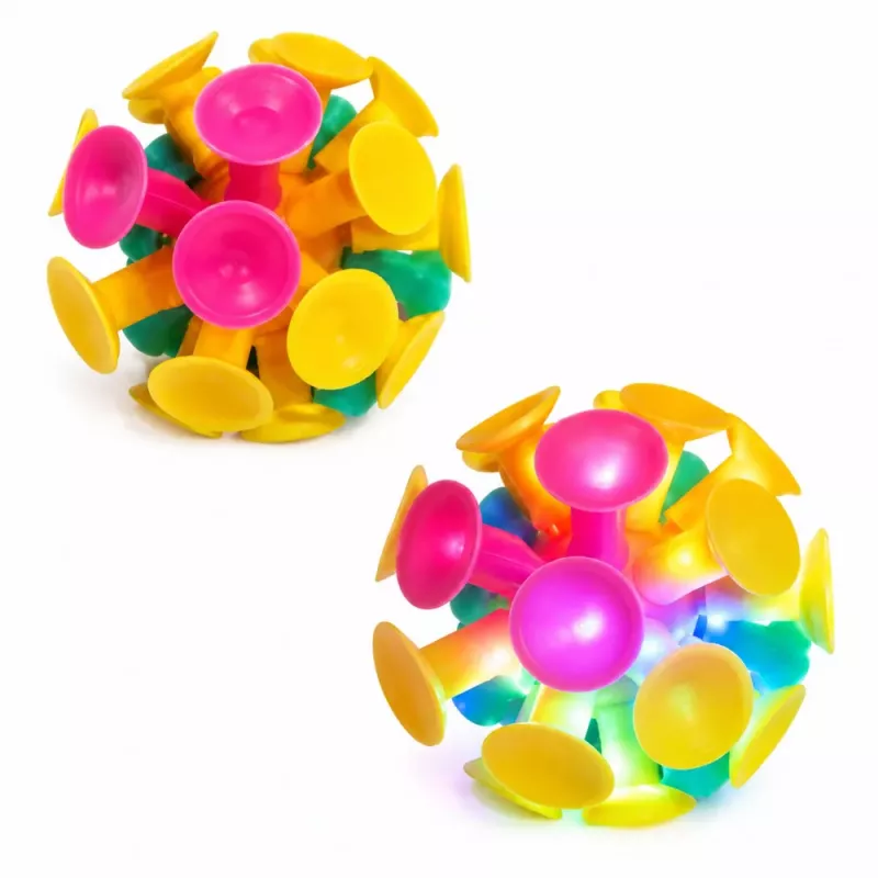 LEAN TOYS Gioco Arcade di Lancio, Presa, Racchetta, Palline Luminose, Squalo LED