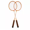 LEAN TOYS Set Badminton, 3 Racchette, Volani, Borsa Arancione