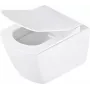 DEANTE vaso sospeso rimless bianco a forma di D