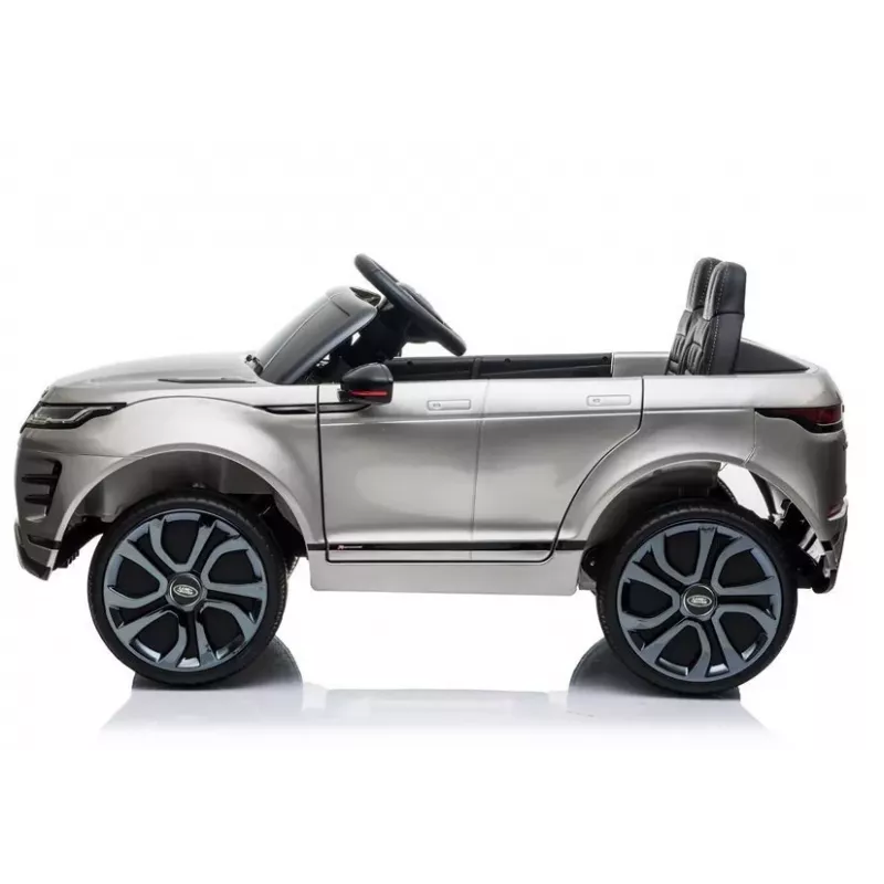 LEAN CARS Range Rover Evoque auto elettrica per bambini argento verniciato